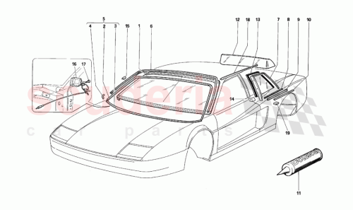 Part Diagram for Ferrari 61539000
