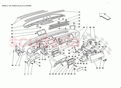 Part Diagram for Ferrari 64112300
