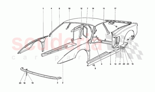 Part Diagram for Ferrari 64676000