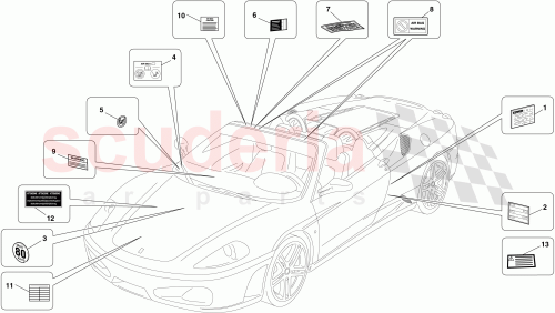 Part Diagram for Ferrari 194621