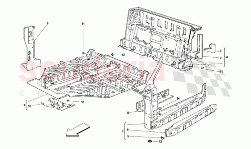 Part Diagram for Ferrari 64011900