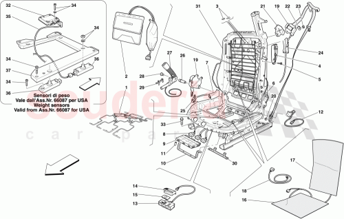 Part Diagram for Ferrari 70001261