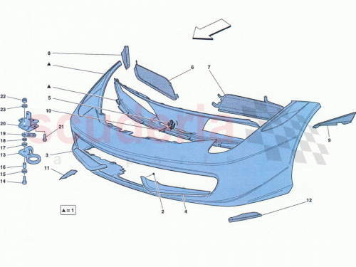 Part Diagram for Ferrari 14442324