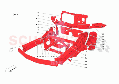 Part Diagram for Ferrari 968394