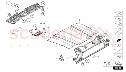 Part Diagram for Lamborghini 47B867517E