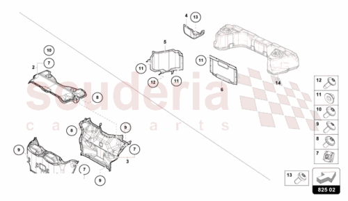 Part Diagram for Lamborghini 47B825613