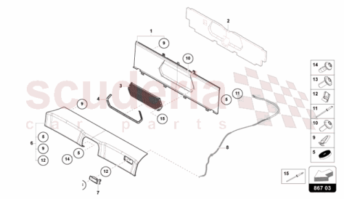 Part Diagram for Lamborghini 47B867758XZ0