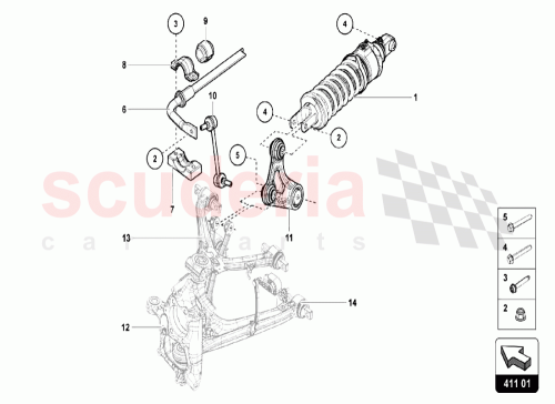Part Diagram for Lamborghini 470412019AC