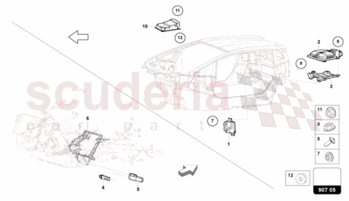 Part Diagram for Lamborghini 4LA907273B