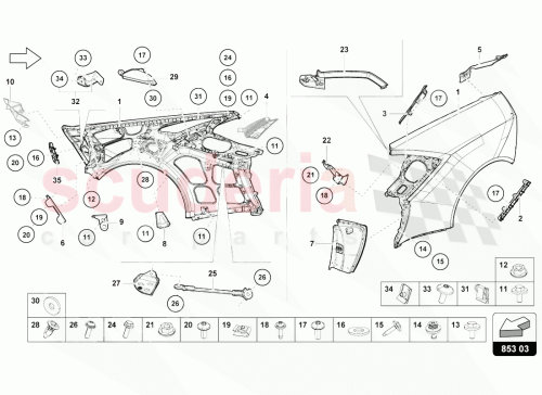 Part Diagram for Lamborghini 4T0807592A