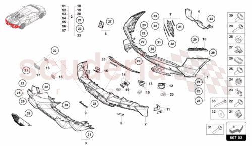 Part Diagram for Lamborghini 47B807165A