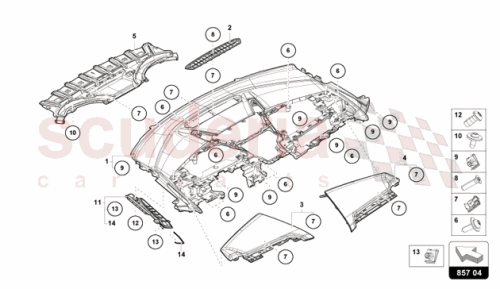 Part Diagram for Lamborghini 47B857209