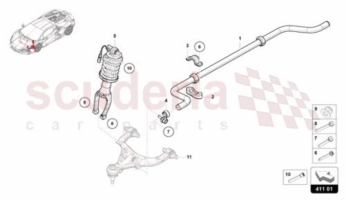 Part Diagram for Lamborghini 47B412019F