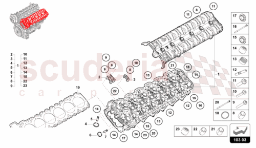 Part Diagram for Lamborghini 07M103063F