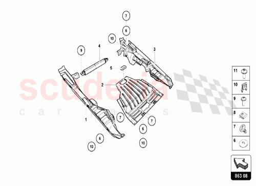 Part Diagram for Lamborghini 4T0863082F