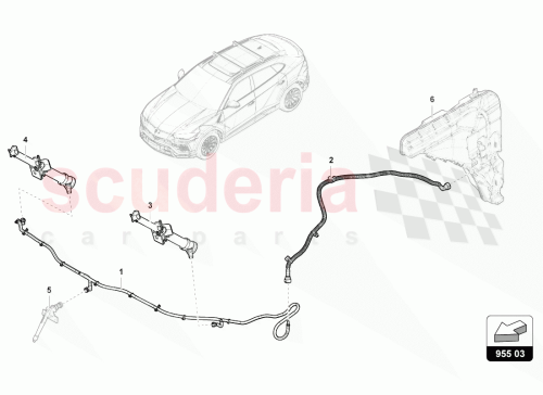 Part Diagram for Lamborghini 4ML955101