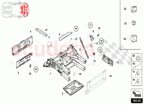 Part Diagram for Lamborghini 4T0805585D