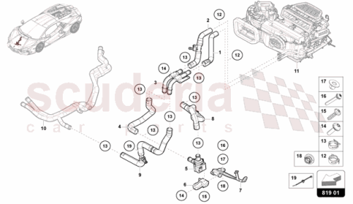 Part Diagram for Lamborghini 47B819379B