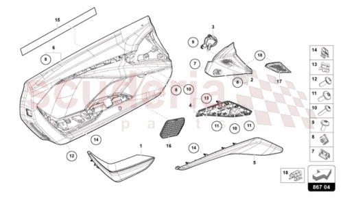 Part Diagram for Lamborghini 47A867105