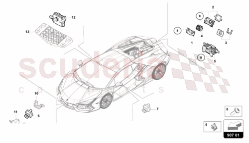 Part Diagram for Lamborghini 47B980556