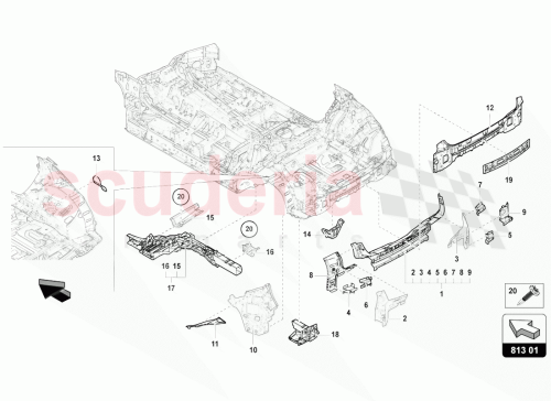 Part Diagram for Lamborghini 4M6813703