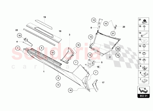 Part Diagram for Lamborghini 470853563B