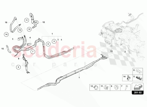 Part Diagram for Lamborghini 4M0201544BK