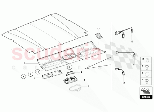 Part Diagram for Lamborghini 4T0867512TGS9