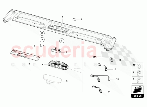 Part Diagram for Lamborghini 4T7867512JJR7