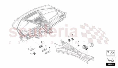 Part Diagram for Lamborghini 47B941533