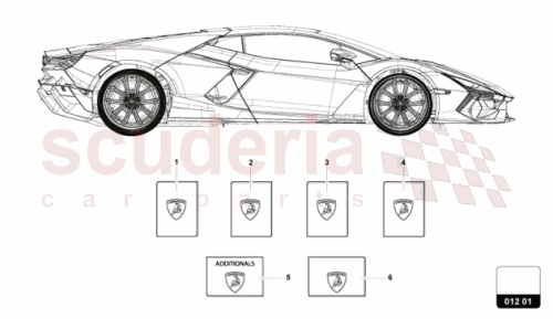 Part Diagram for Lamborghini 47B012788JD