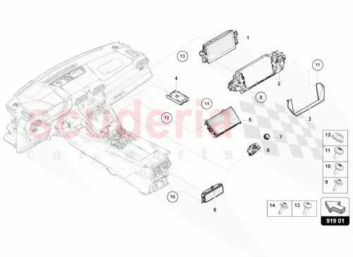 Part Diagram for Lamborghini 4ML919616
