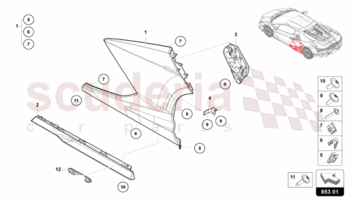 Part Diagram for Lamborghini 47B863097B
