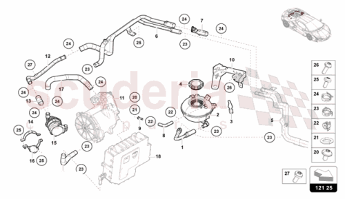 Part Diagram for Lamborghini 47B121285A