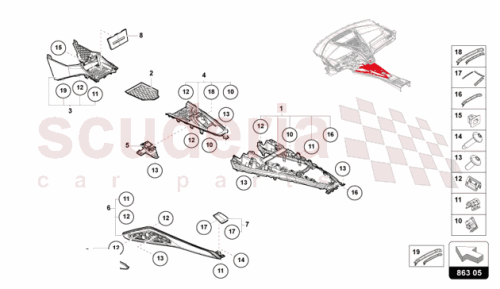 Part Diagram for Lamborghini 47B858837AXZ0