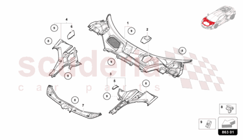 Part Diagram for Lamborghini 47B823168