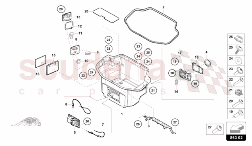 Part Diagram for Lamborghini 47B863362C