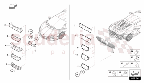 Part Diagram for Lamborghini 47B807119B