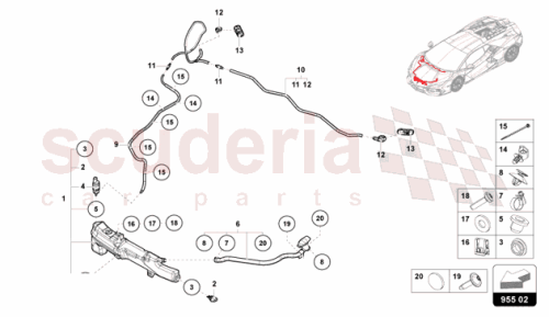 Part Diagram for Lamborghini 47B955944