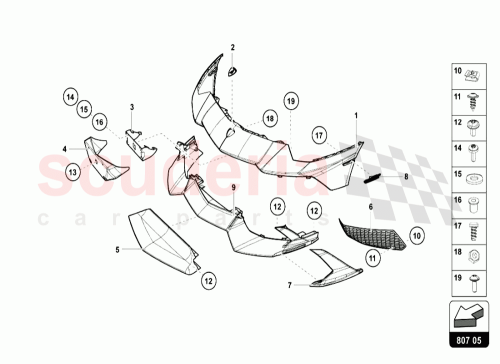 Part Diagram for Lamborghini 470807480F