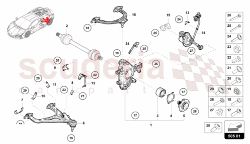 Part Diagram for Lamborghini 4LA505432A