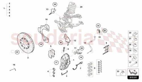 Part Diagram for Lamborghini 47B615107T