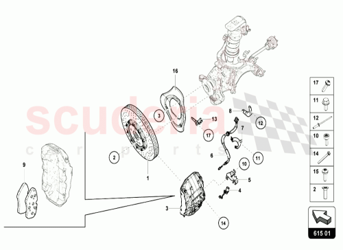 Part Diagram for Lamborghini 4S0615301A