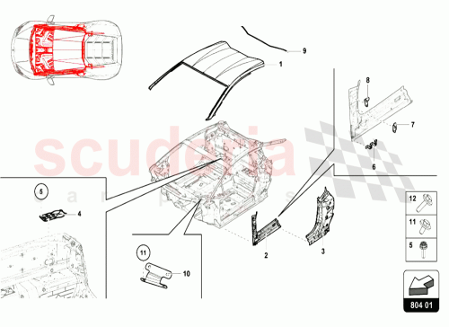 Part Diagram for Lamborghini 4T0805364B