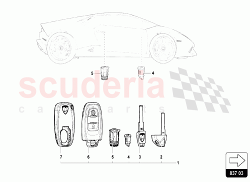 Part Diagram for Lamborghini 4T0959754TKE