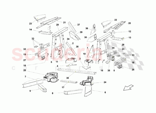 Part Diagram for Lamborghini 408809082