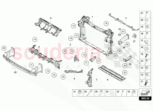 Part Diagram for Lamborghini 4ML805262