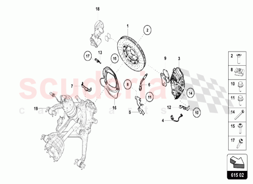 Part Diagram for Lamborghini 4S0611848G