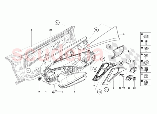 Part Diagram for Lamborghini 470867166B