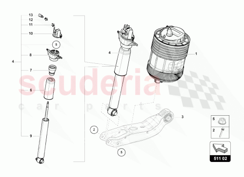 Part Diagram for Lamborghini 4M0512135M